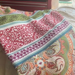 Boho style shower curtain